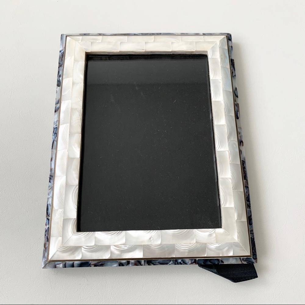 Rare Vintage Brass Mother of Pearl Photo Frame